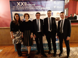 Los profesionales del equipo directivo de la línea de consultoría tecnológica de Deloitte Cristina Sanz de Ayala, Beatriz Lapaz, Luis Giménez, Luis Franco y Eduardo Miracle