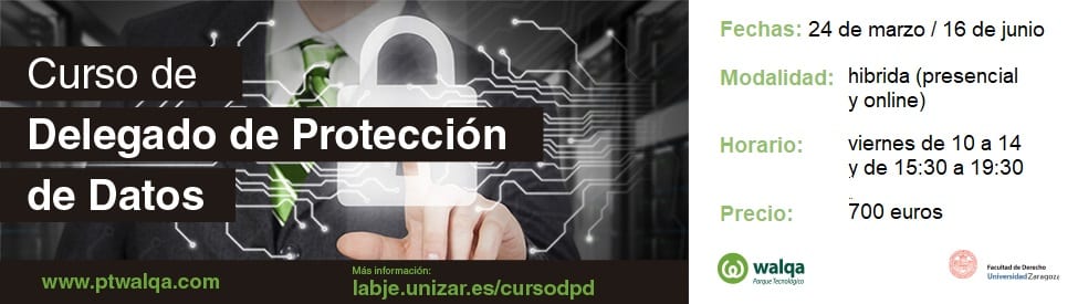 En este momento estás viendo ABIERTA HASTA EL 12 DE MARZO LA PREINSCRIPCIÓN PARA EL CURSO DE DELEGADO DE PROTECCIÓN DE DATOS