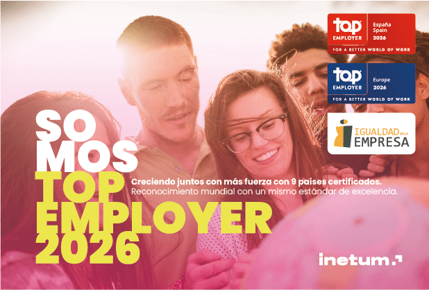 Lee más sobre el artículo INETUM CONSOLIDA SU LIDERAZGO EN GESTIÓN DE PERSONAS Y ES TOP EMPLOYER ESPAÑA POR CUARTO AÑO CONSECUTIVO